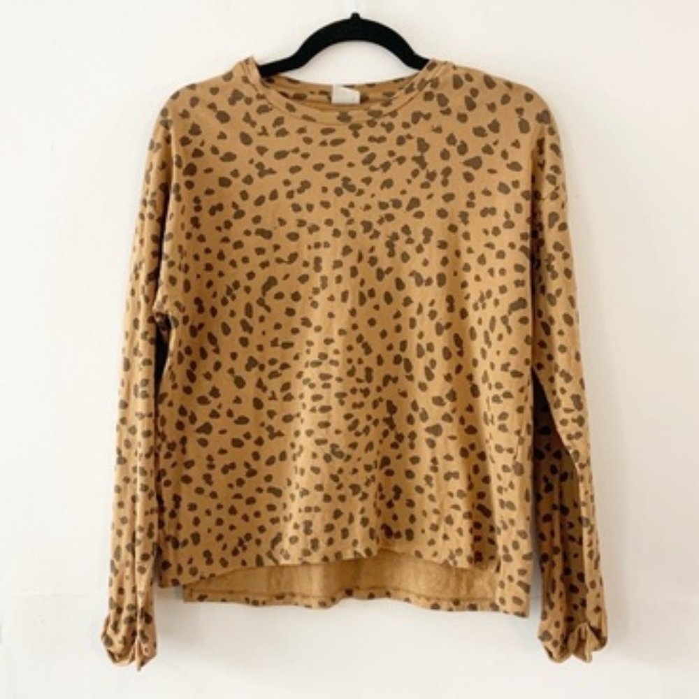 Zara Girls Long Sleeve Patterned Tee Animal Print 13/14